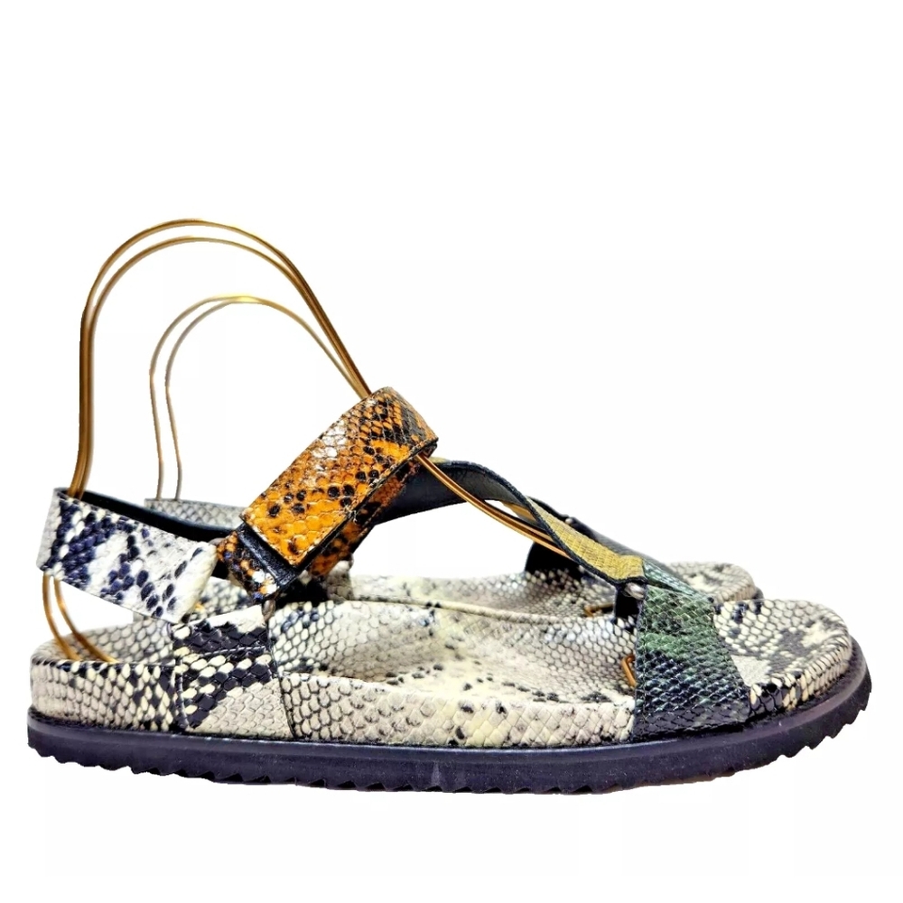 FREDA SALVADOR Adair Shiny Python Sandals NEW $425 Sz 10 Anthropologie Exclusive - Picture 7 of 13